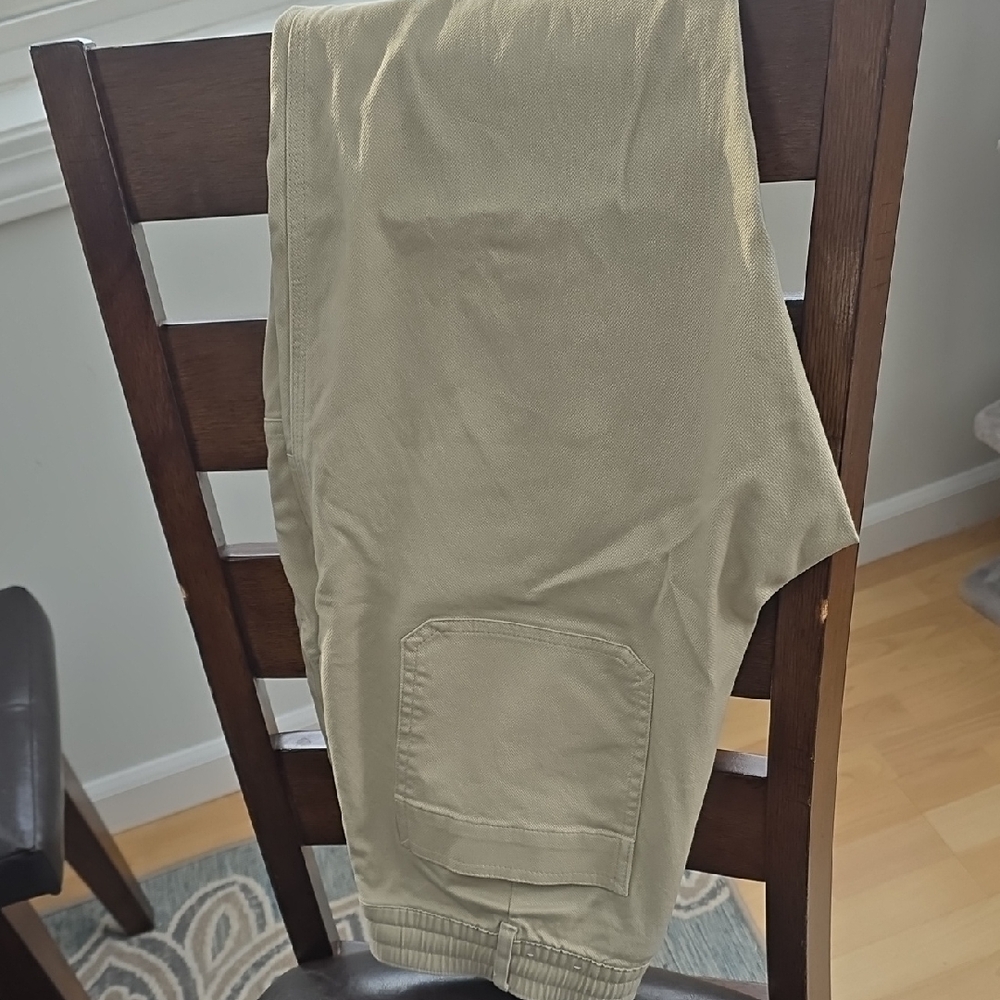 Banana Republic Men's Carpenter Pants - Tan 33 X 30 Elastic, On Trend